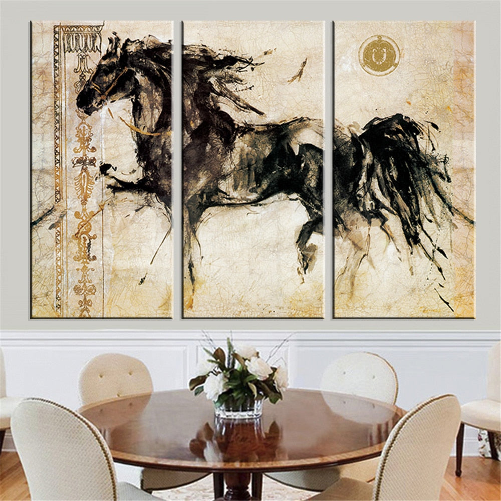 Abstract Horse Poster