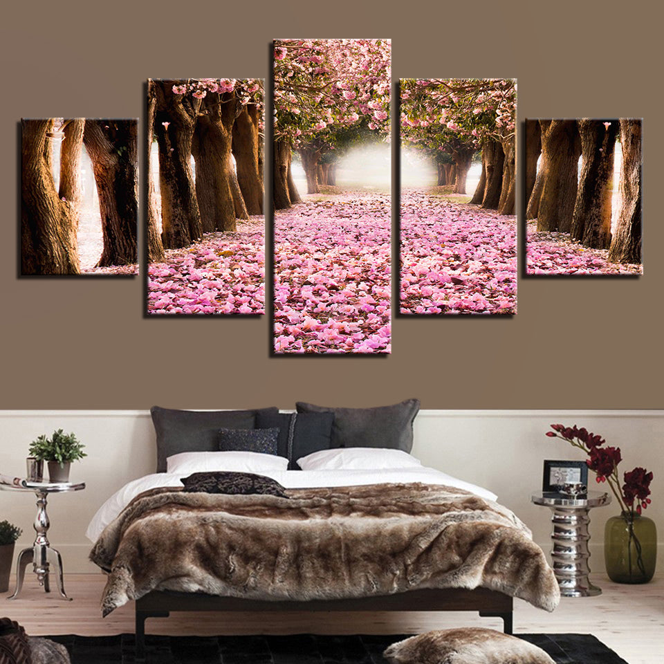Cherry Blossom Trees on Canvas
