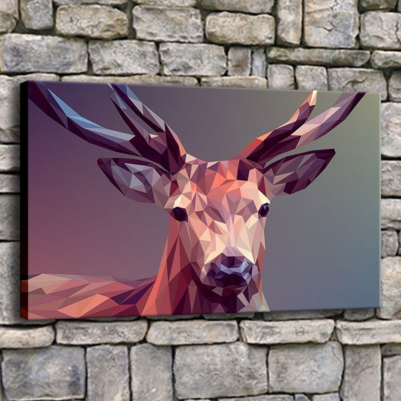 Deer (pop-art) on Canvas