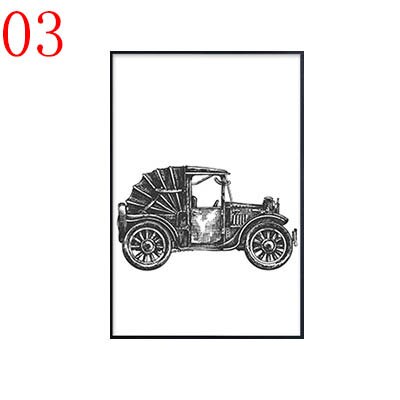 Black And White  Cars Poster